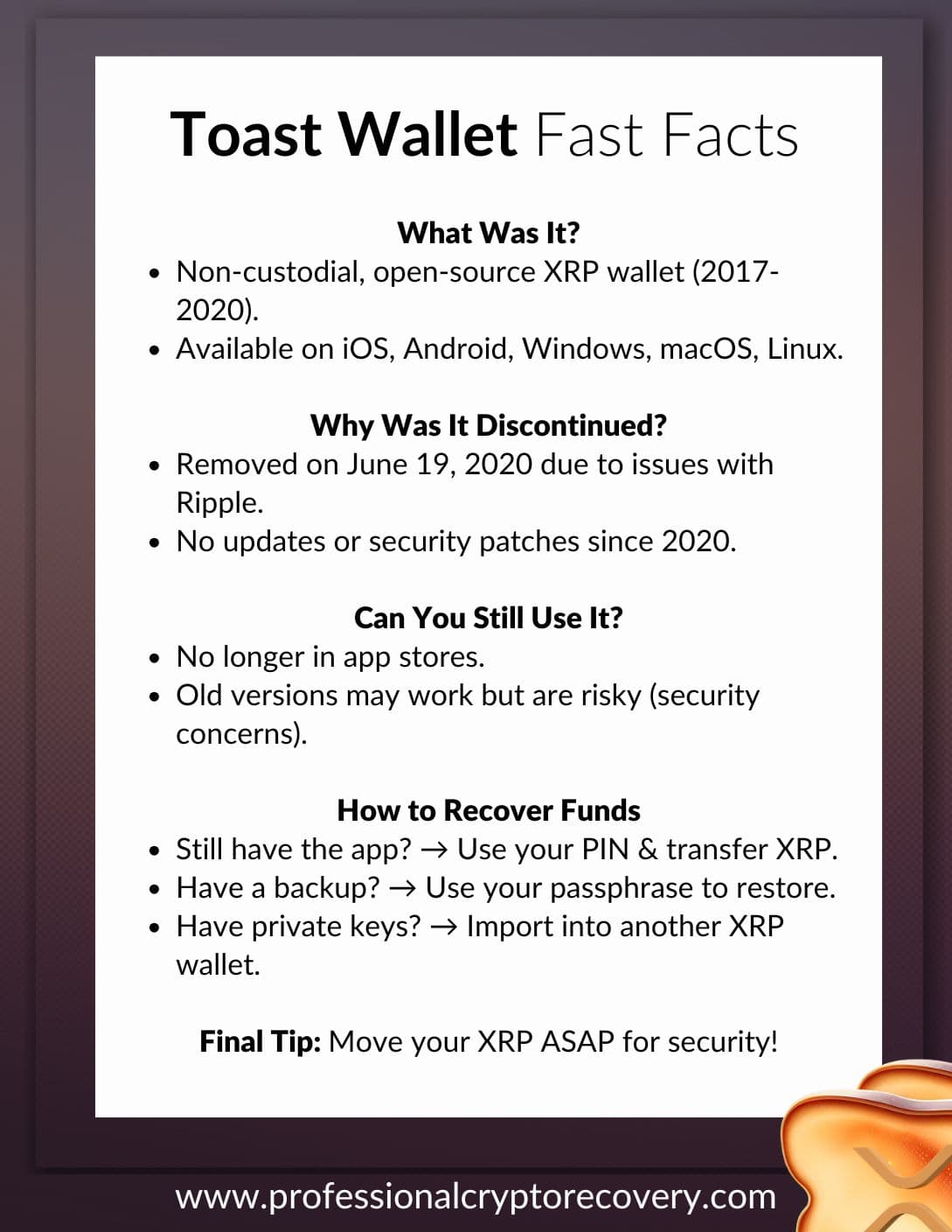 Toast Wallet Facts